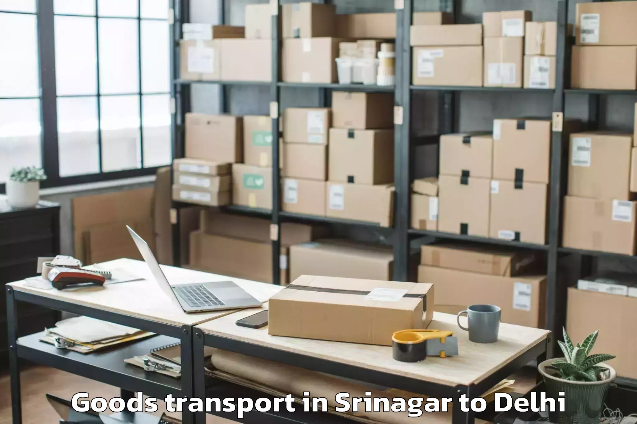 Discover Srinagar to Flatted Factory Complex Okhla Goods Transport